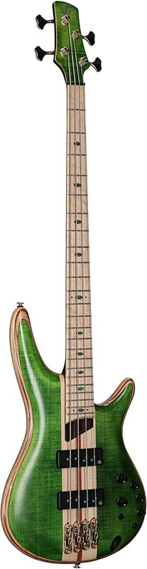 Ibanez SR4FMDX Premium Electric Bass (with Gig Bag), Emerald Green, Body Left Front