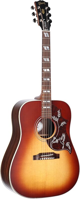 Gibson Hummingbird Studio Rosewood Acoustic-Electric Guitar (with Case), Satin Rosewood Burst, Body Left Front