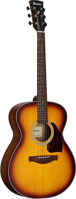 Ibanez PC50 Acoustic Guitar, Open Pore Brown Sunburst, Body Left Front