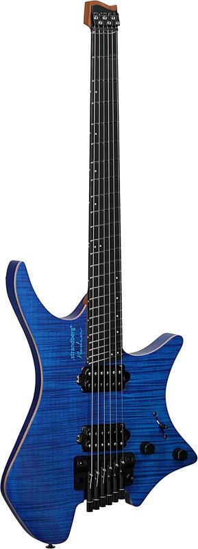 Strandberg Boden Prog NX 6 Electric Guitar (with Gig Bag), Deep Blue, Body Left Front
