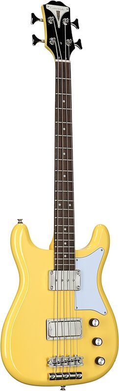 Epiphone Newport Bass Guitar, Sunset Yellow, Body Left Front
