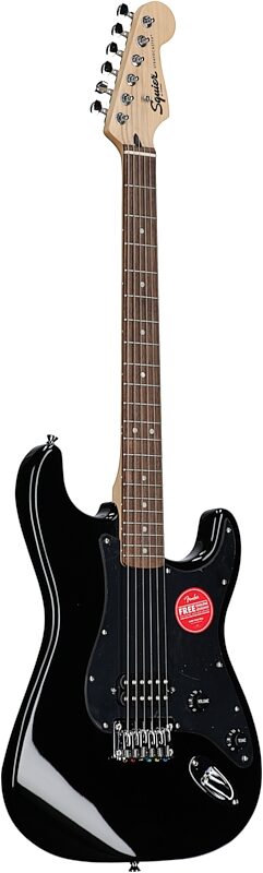 Squier Sonic Stratocaster Hard Tail Laurel Neck Electric Guitar, Black, Body Left Front