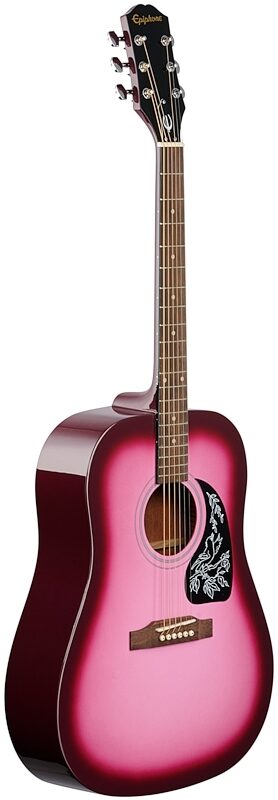 Epiphone Starling Acoustic Player Pack (with Gig Bag), Hot Pink, Blemished, Body Left Front