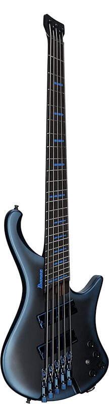 Ibanez EHB5MSBSP Multi-Scale Electric Bass, 5-String (with Gig Bag), Midnight Arctic Ocean, Body Left Front