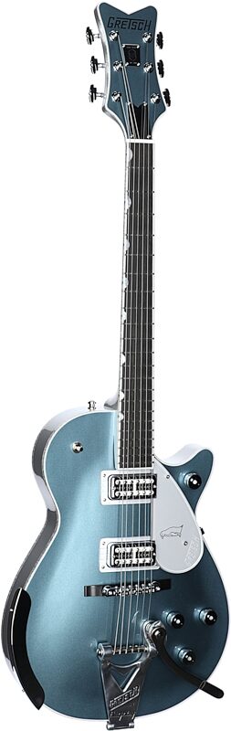 Gretsch G6134T-140 Limited Edition Penguin Electric Guitar (with Case), Double Platinum Penguin, Body Left Front