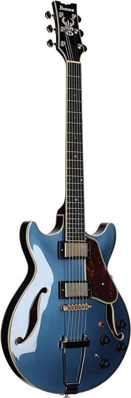 Ibanez Artcore Expressionist AMH90 Electric Guitar, Prussian Blue, Warehouse Resealed, Body Left Front