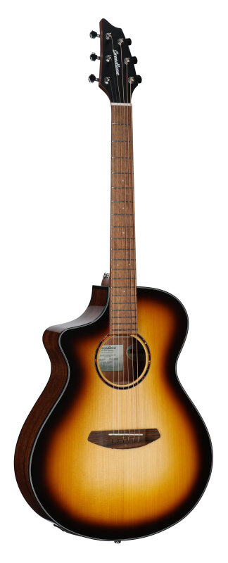 Breedlove Discovery S Concert CE Acoustic Guitar, Left-Handed, Edgeburst, Body Left Front