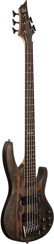 ESP LTD B205SM Electric Bass, 5-String, See Thru Black, Body Left Front