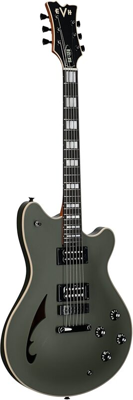 EVH Eddie Van Halen SA-126 Special Electric Guitar (with Case), Solid Matte Army Drab, Body Left Front