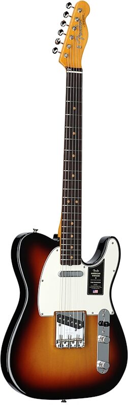 Fender American Vintage II 1963 Telecaster Electric Guitar, Rosewood Fingerboard (with Case), 3-Color Sunburst, Body Left Front