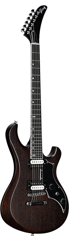 Gibson Victory Electric Guitar (with Case), Dark Walnut Satin, Body Left Front