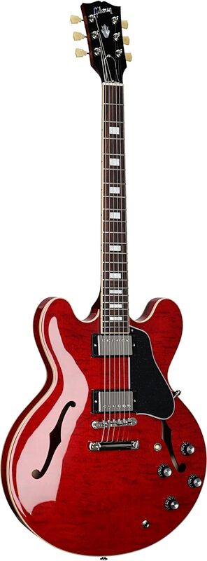 Gibson ES-335 Figured Electric Guitar (with Case), Sixties Cherry, Blemished, Body Left Front