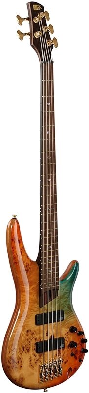 Ibanez Premium SR1605DW Electric Bass, 5-String (with Gig Bag), Autumn Sunset Sky, Body Left Front