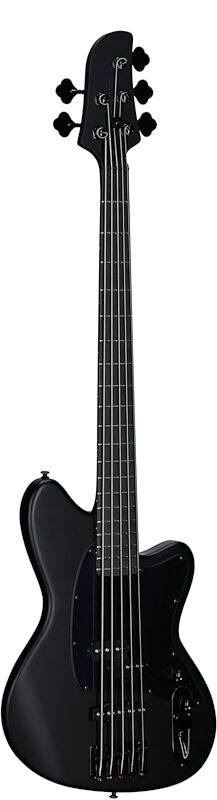 Ibanez TMB425B Talman Electric Bass, Black Flat, Body Left Front
