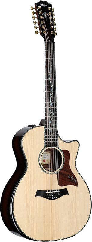 Taylor PS54ce Acoustic-Electric Guitar, 12-String (with Case), Shaded Edgeburst, Body Left Front