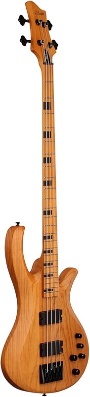 Schecter Session Riot 4 Electric Bass, Aged Natural Satin, Scratch and Dent, Body Left Front