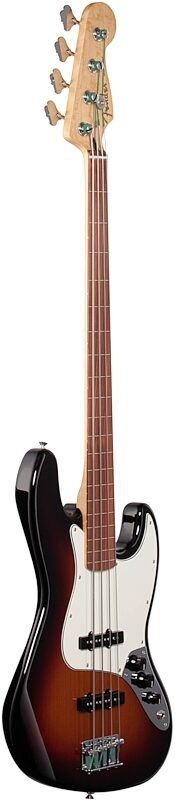 Fender Player Jazz Bass Fretless Pau Ferro, 3-Color Sunburst, Body Left Front