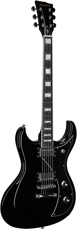 Dunable Gnarwhal DE Electric Guitar (with Gig Bag), Black Gloss, Body Left Front