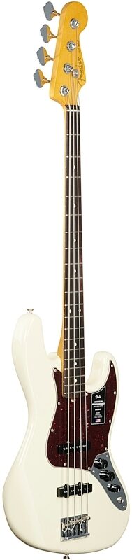 Fender American Professional II Jazz Bass, Rosewood Fingerboard (with Case), Olympic White, Body Left Front