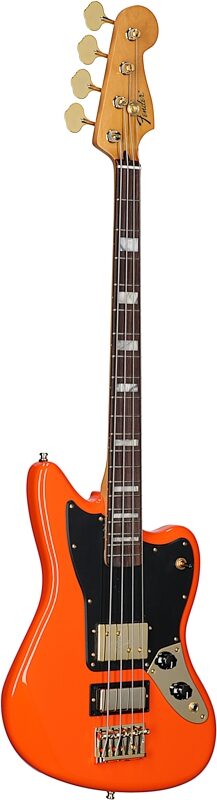 Fender Limited Edition Mike Kerr Jaguar Bass Guitar (with Gig Bag), Tigers Orange, Body Left Front