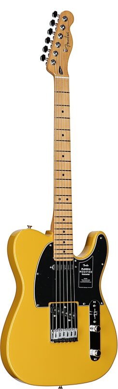 Fender Player II Modified Telecaster Electric Guitar, Maple Fingerboard, Sunshine Yellow, Body Left Front