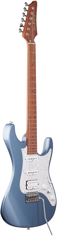 Ibanez AZ2204 Prestige Electric Guitar (with Case), Ice Blue Metallic, Body Left Front