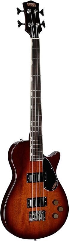 Gretsch Streamliner Jet Club Electric Bass, Havana Burst, Body Left Front