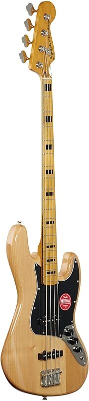 Squier Classic Vibe '70s Jazz Electric Bass, with Maple Fingerboard, Natural, Body Left Front