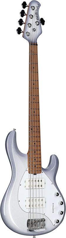 Ernie Ball Music Man StingRay 5 Special HH Electric Bass (with Case), Snowy Night, Body Left Front