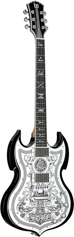 Wylde Audio Iron Works Barbarian Electric Guitar, Black Burst, Body Left Front