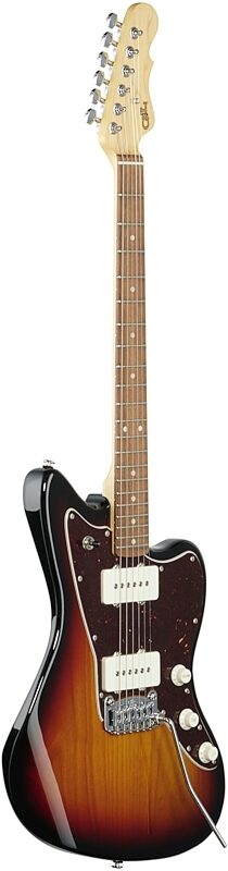 G&L Fullerton Deluxe Doheny Electric Guitar (with Gig Bag), 3-Tone Sunburst, Body Left Front