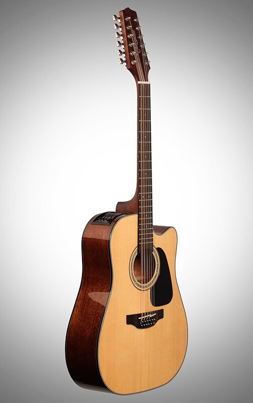 Takamine GD30CE Cutaway Acoustic-Electric Guitar, 12-String, Natural, Body Left Front