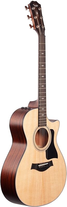 Taylor 312CE Grand Concert Cutaway Acoustic-Electric Guitar (with Case), Natural, Body Left Front