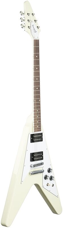 Gibson '70s Flying V Electric Guitar (with Case), Classic White, Body Left Front