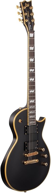 ESP LTD EC-1000 Deluxe Series Electric Guitar, Vintage Black, Body Left Front