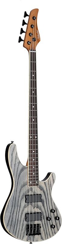 Schecter C-4 Standard Electric Bass, Charcoal Satin, Body Left Front