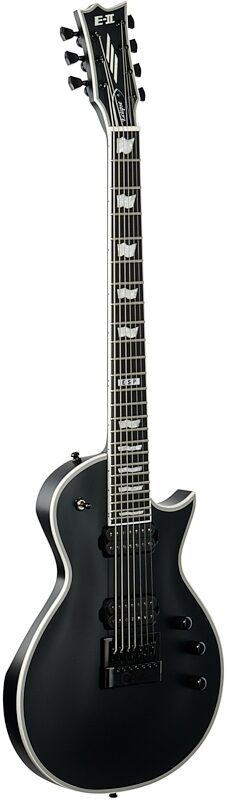 ESP E-II EC7 Evertune Electric Guitar (with Case), Black Satin, Body Left Front