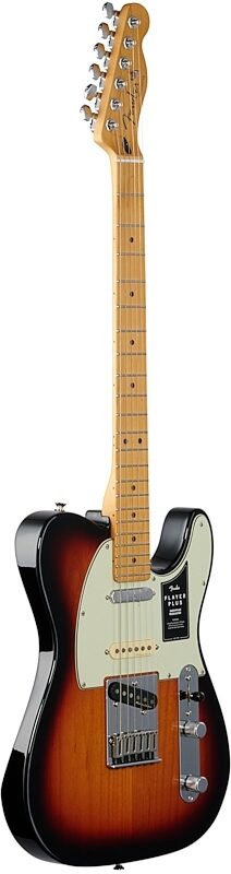 Fender Player Plus Nashville Telecaster Electric Guitar, Maple Fingerboard (with Gig Bag), 3-Color Sunburst, Body Left Front