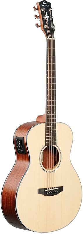 Kepma K3 Series M3-130 Mini Acoustic-Electric Guitar, Natural Matte, Body Left Front