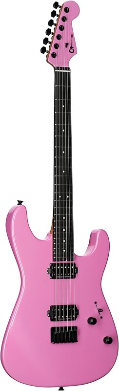 Charvel Pro-Mod Plus SD1 HH HT Electric Guitar, with Ebony Fingerboard, Platinum Pink, Body Left Front
