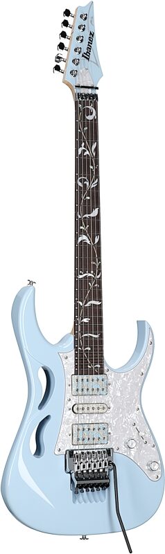 Ibanez Steve Vai PIA Electric Guitar (with Case), Blue Powder, Body Left Front