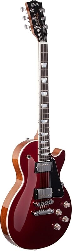 Gibson Les Paul Modern Electric Guitar (with Case), Sparkling Burgundy Top, Body Left Front