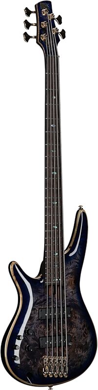 Ibanez SR2605L Premium Electric Bass (with Gig Bag), Cerulean Blue Burst, Body Left Front