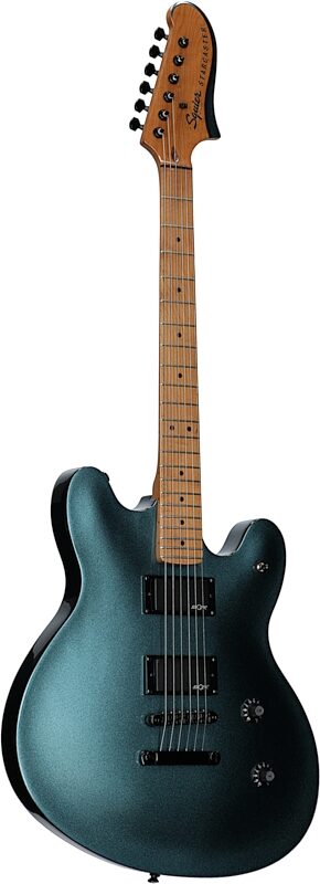 Squier Contemporary Active Starcaster, with Maple Fingerboard, Gunmetal, Body Left Front