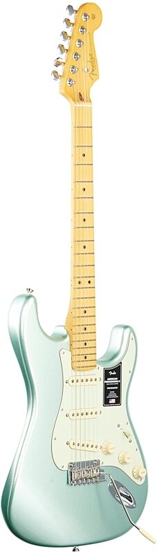 Fender American Pro II Stratocaster Electric Guitar, Maple Fingerboard (with Case), Surf Green, Body Left Front