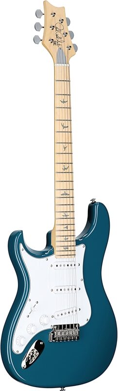 PRS Paul Reed Smith SE Silver Sky Electric Guitar, Left-Handed, Maple Fretboard (with Gig Bag), Nylon Blue, Body Left Front