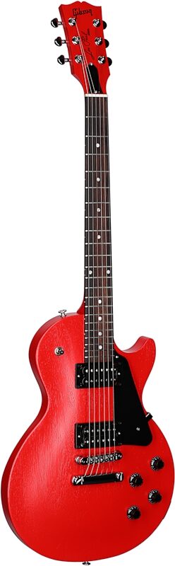 Gibson Les Paul Modern Lite Electric Guitar (with Soft Case), Cardinal Red Satin, Body Left Front