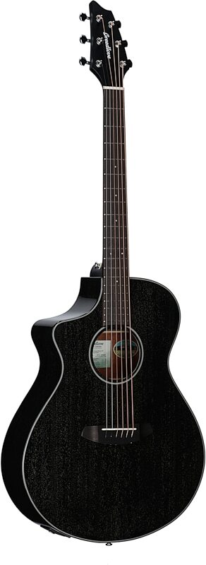 Breedlove Rainforest S Concert CE Acoustic-Electric Guitar, Left-Handed, Black Gold, Body Left Front