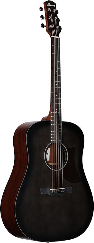 Ibanez AAD50 Artwood Advanced Acoustic Guitar, Transparent Charcoal, Body Left Front
