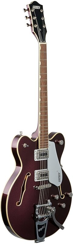 Gretsch G5622T Electromatic Center Block Double Cutaway Electric Guitar, Laurel Fingerboard, Dark Cherry Metallic, Body Left Front